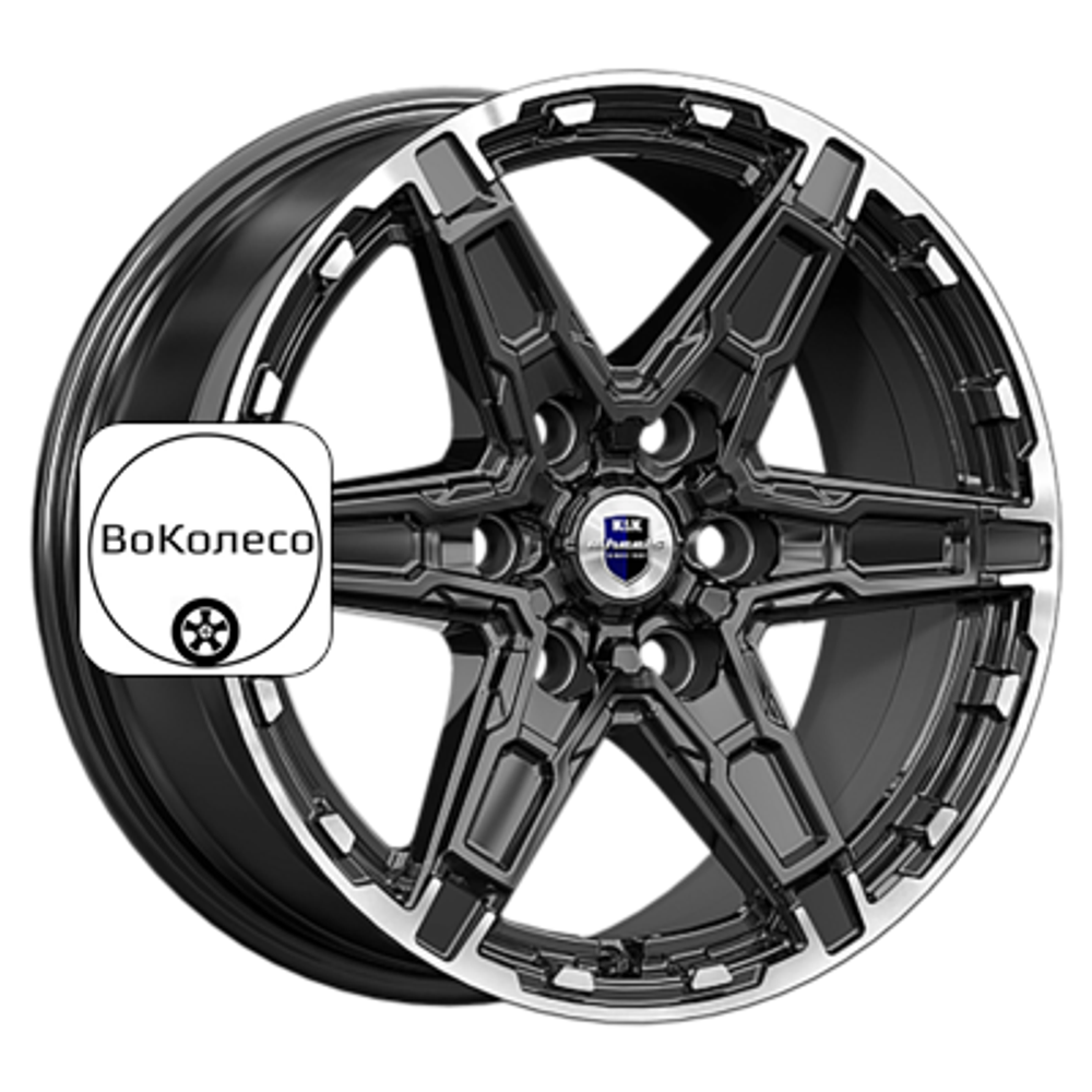 8x18/6x114,3 ET42 D66,1 Дистрикт (КС1159) черный бриллиант K&K
