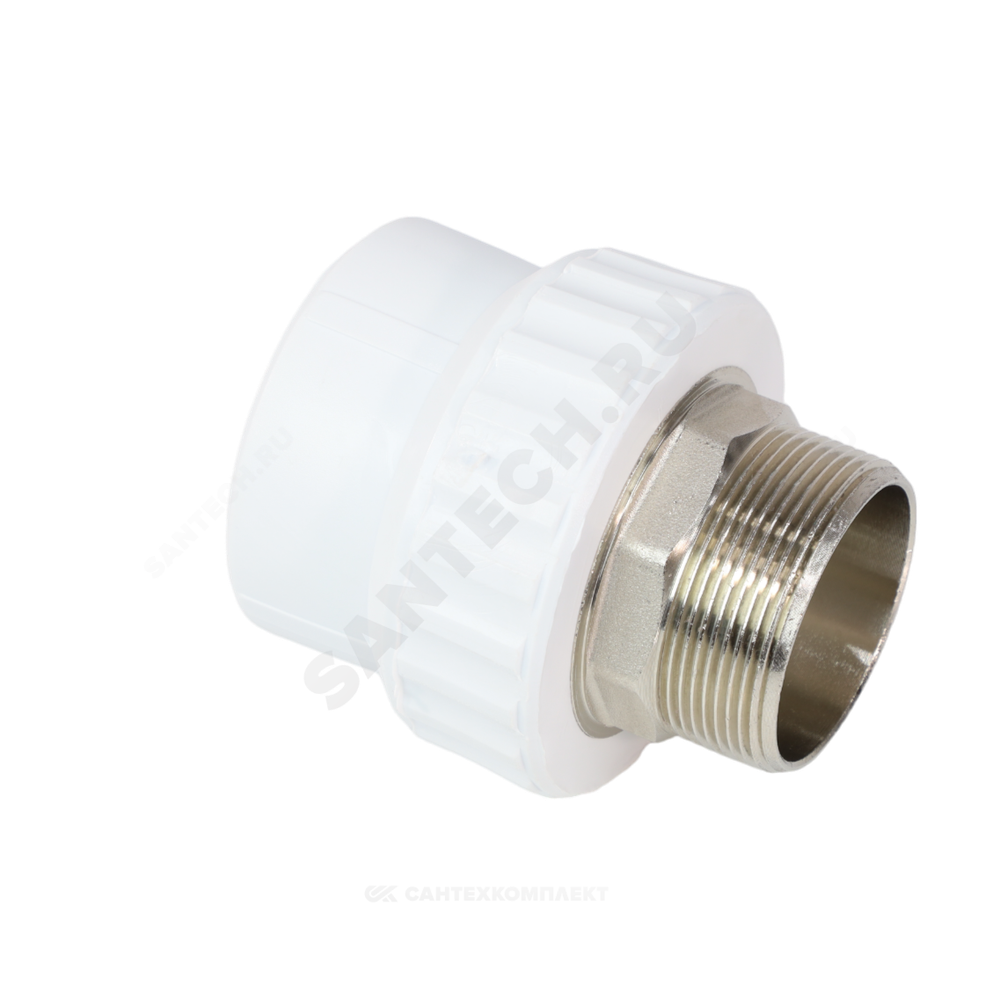 Муфта PP-R комбинированная белая Дн 40х1 1/2" НР под ключ VALFEX 10135240