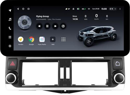 Магнитола для Toyota Land Cruiser Prado 150 2009-2013 (ШГУ 7", рамка LUX) - Teyes LUX ONE ROUND монитор 12.3" 2K QLED на Android 10, Быстрая, CarPlay, 4G SIM-слот