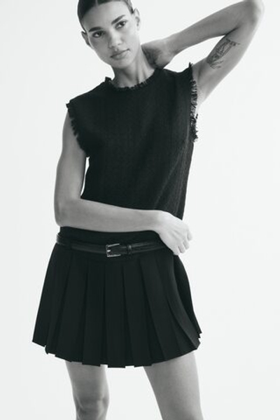 Платье из ткани букле с ремнём - H&M