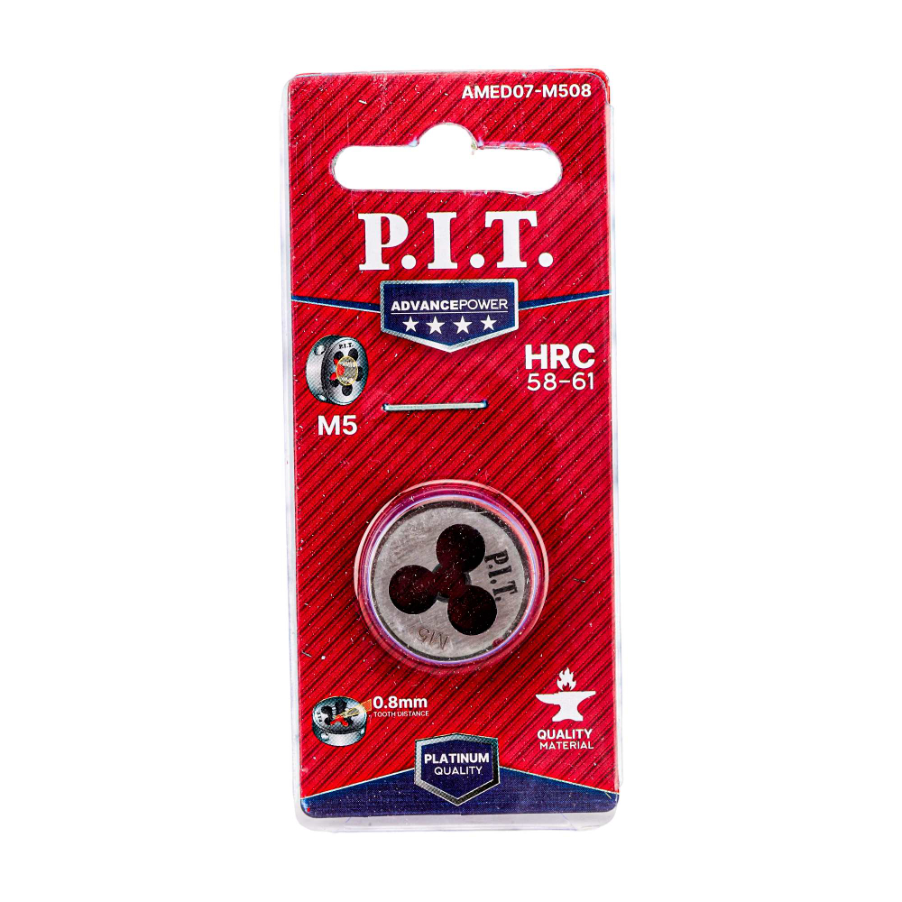 (ХОС) Плашка метрическая P.I.T. AMED07-M508 (M5 x 0,8мм)