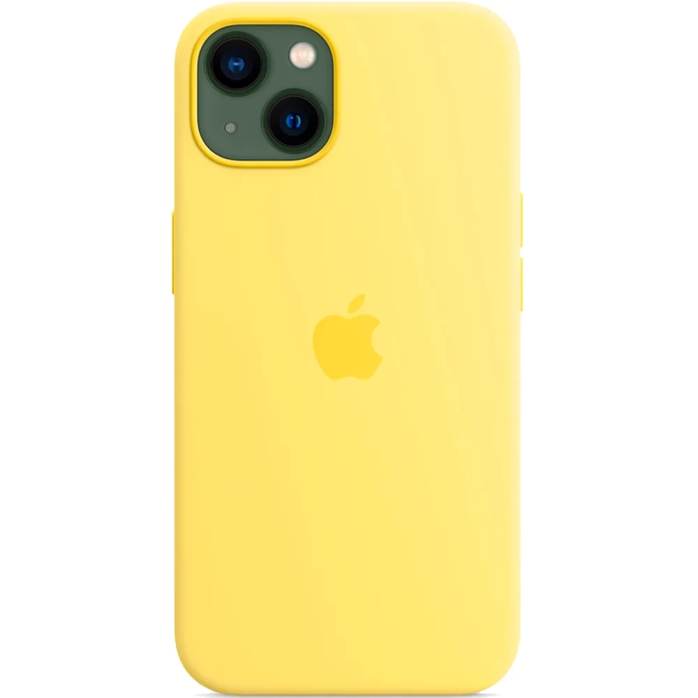Силиконовый чехол с поддержкой MagSafe Apple Silicone Case для iPhone 13, Lemon Zest (Лимонная цедра)