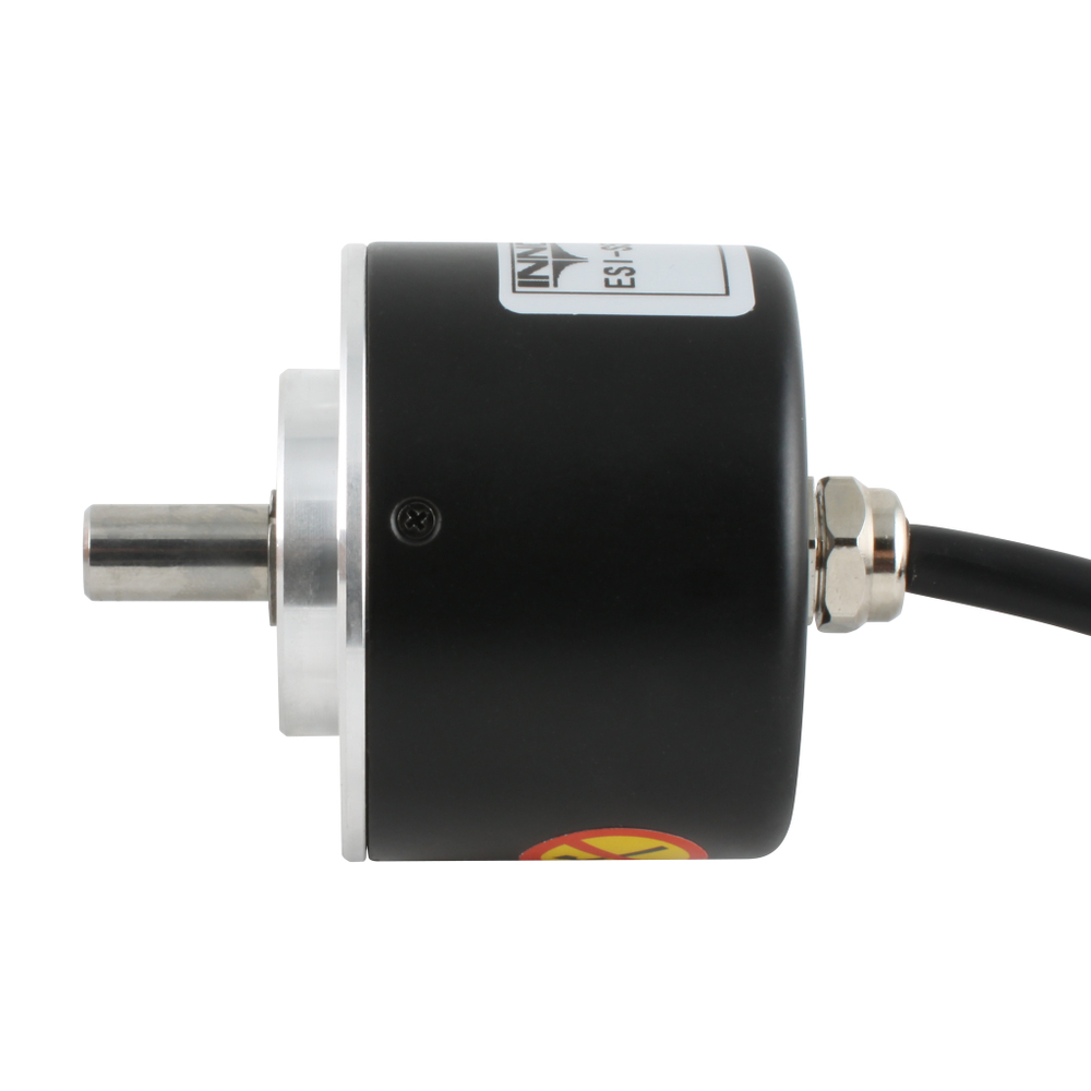 Инкрементальный энкодер INNOCONT ESI-S40-6-200-3-T-24 D=40мм, выступающий вал 6мм, 200 имп/об, 24VDC, выход HTL, IP54, -20…+80°C, радиальный кабель 2м