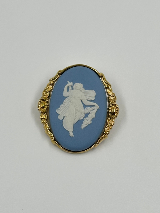 Брошь-кулон Wedgwood голубая