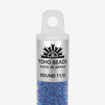 Японский бисер TOHO Round 11/0 (№189), окрашенный изнутри прозрачный