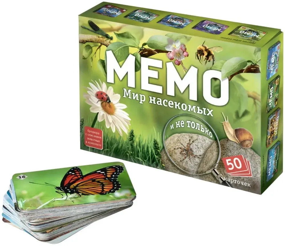 Настольная игра Мемо «Мир насекомых и не только»