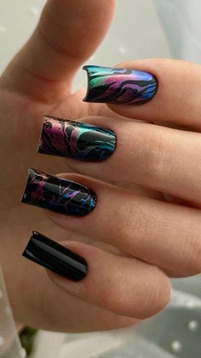 Swanky Stamping Лак для стемпинга S100 хамелеон электро, 6мл