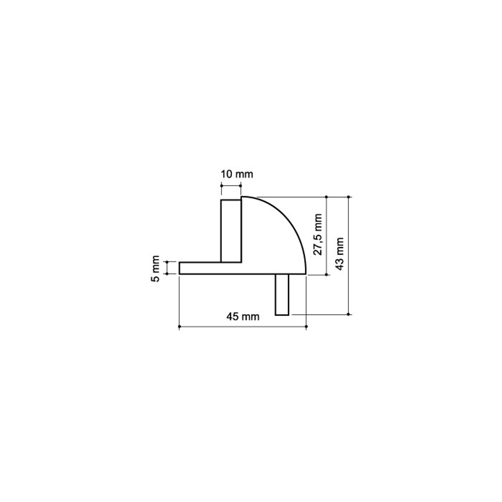 Упор дверной напольный STOPPER/ZA003 (DH003ZA) SG-4 мат.золото