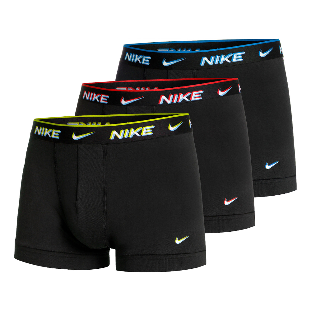 Nike Everyday Cotton Stretch Trunk Boxer Shorts 3 Pack Men - Black, Multicoloured