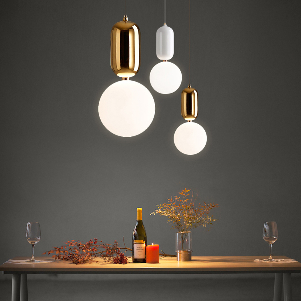 Pendant design lamp Aballs  by Parachilna (Gold,  D30)