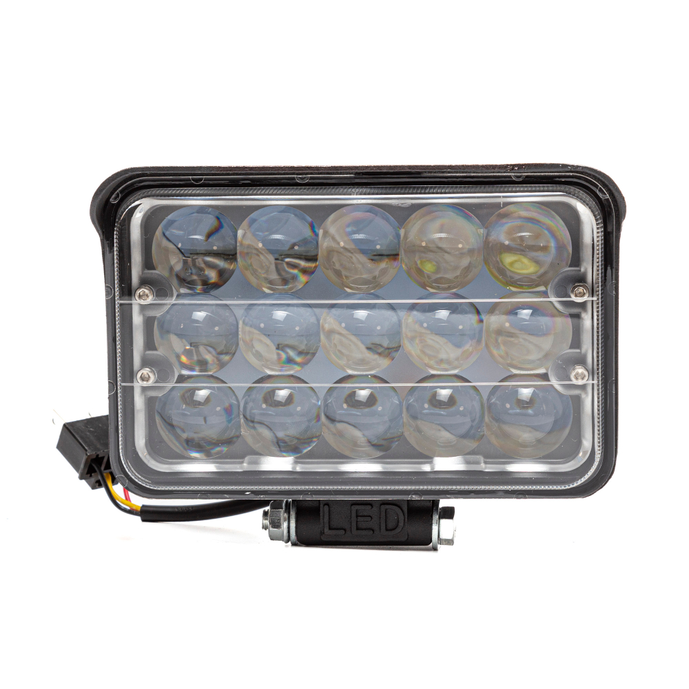AE45RT-15LED-LENS-HC Фара светодиодная дополнительная, прямоугольная 158*66*110, направленный свет, 15 диодов, линзованная, крепление по центру, 45 Вт, 10-30 В