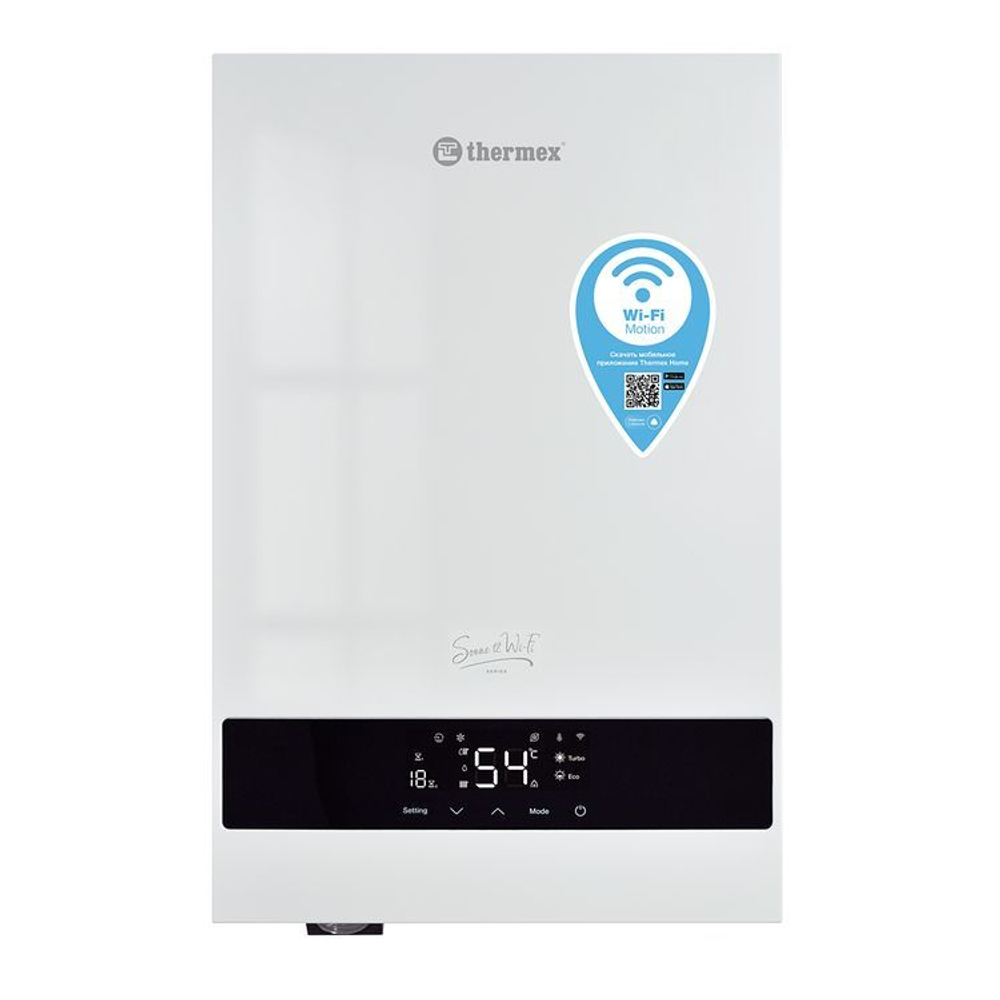 Котел электрический THERMEX Sonne 12 Wi-Fi (White) одноконтурный (только отопление) до 120 м2