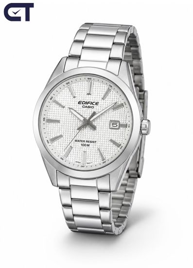 CASIO EFV-160D-7AVDF EDIFICE мужские наручные часы — компактная стальная модель со светлым циферблатом