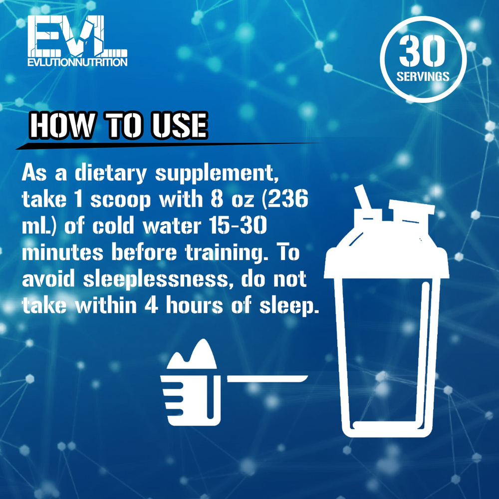 EVLution Nutrition, ENGN, Pre-Workout Engine, Blue Raz, 312 г (11 унций)