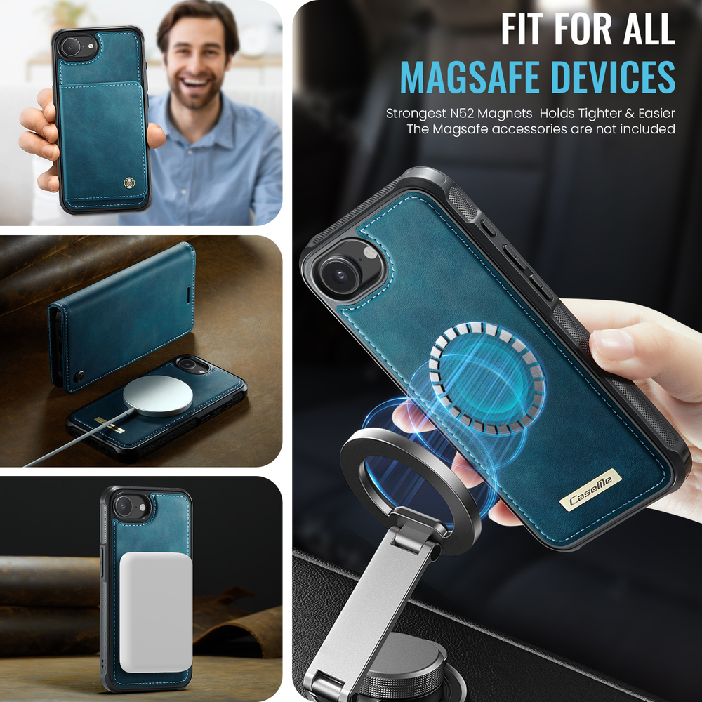 Чехол-кошелек CaseMe 2 in 1 MagSafe iPhone 16E