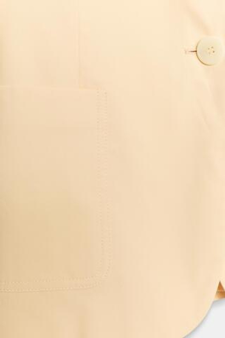 ZARA БЛЕЙЗЕР ИЗ ПОПЛИНА — ZW COLLECTION, ЦВЕТ СЛИВОЧНОГО МАСЛА