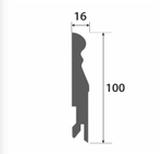 Плинтус МДФ ламинированный Лука Пл 100-6МДФ.2400.24016 белый 16x100х2400 мм