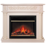Каминокомплект Real Flame Attica WT с очагом Moonblaze Deluxe Brass