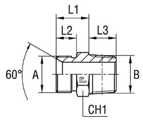 Штуцер FC BSP 1/4 - NPT 1/4