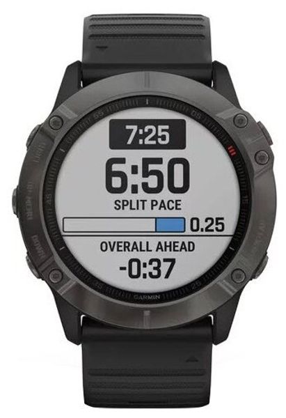 Часы Garmin Fenix 6X Sapphire DLC (с черным ремешком)