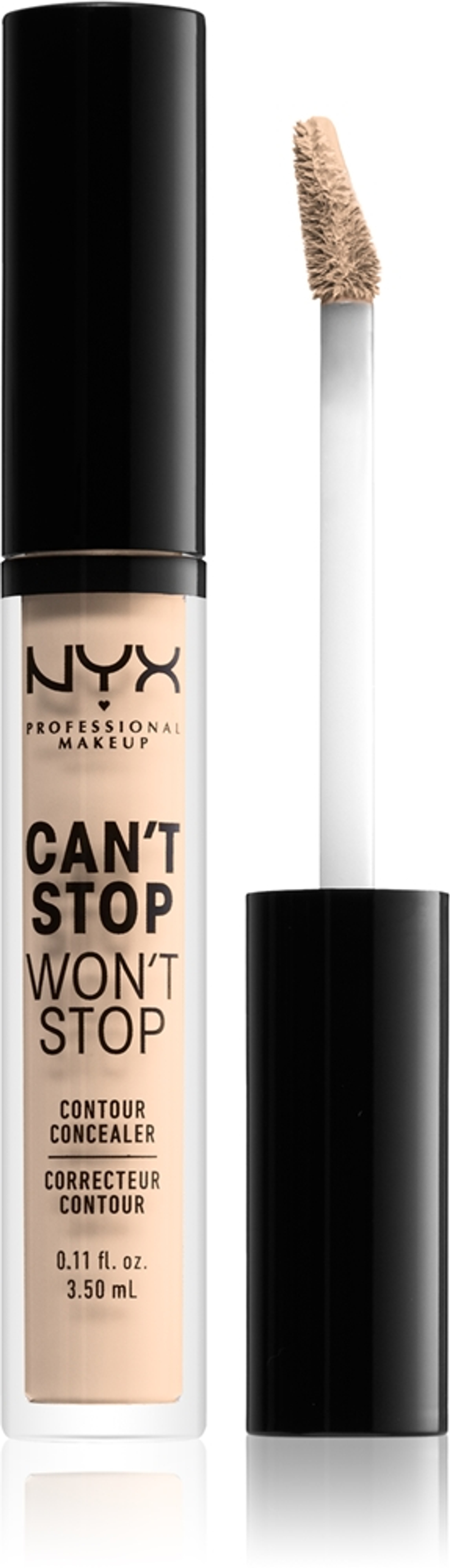NYX Professional Makeup Can't Stop Won't Stop - Корректор в жидкой текстуре оттенок 04 Light Ivory, 3 ml