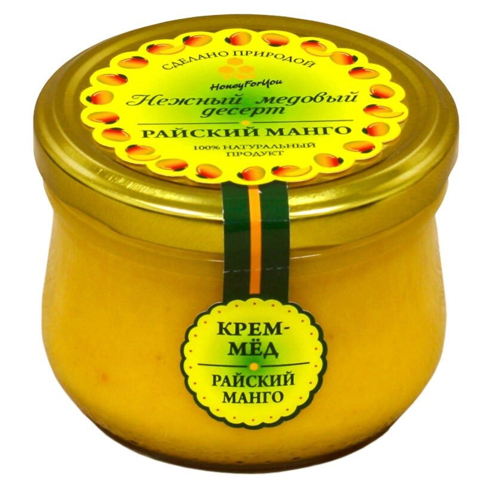 Нежный медовый десерт HoneyForYou "Райский манго", крем-мед, 250 г
