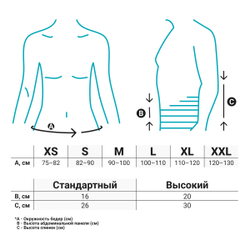 Корсет пояснично-крестцовый Orlett BS-222 — средняя фиксация, 4 гибких рёбра