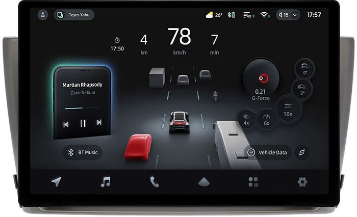 Магнитола для Toyota Avensis T270 2008-2015 (рамка серая) - Teyes CC4-PRO монитор 13" 2K QLED на Android 13, Быстрейшая, Snapdragon 778G, ИИ, CarPlay, DSP, 4G SIM-слот
