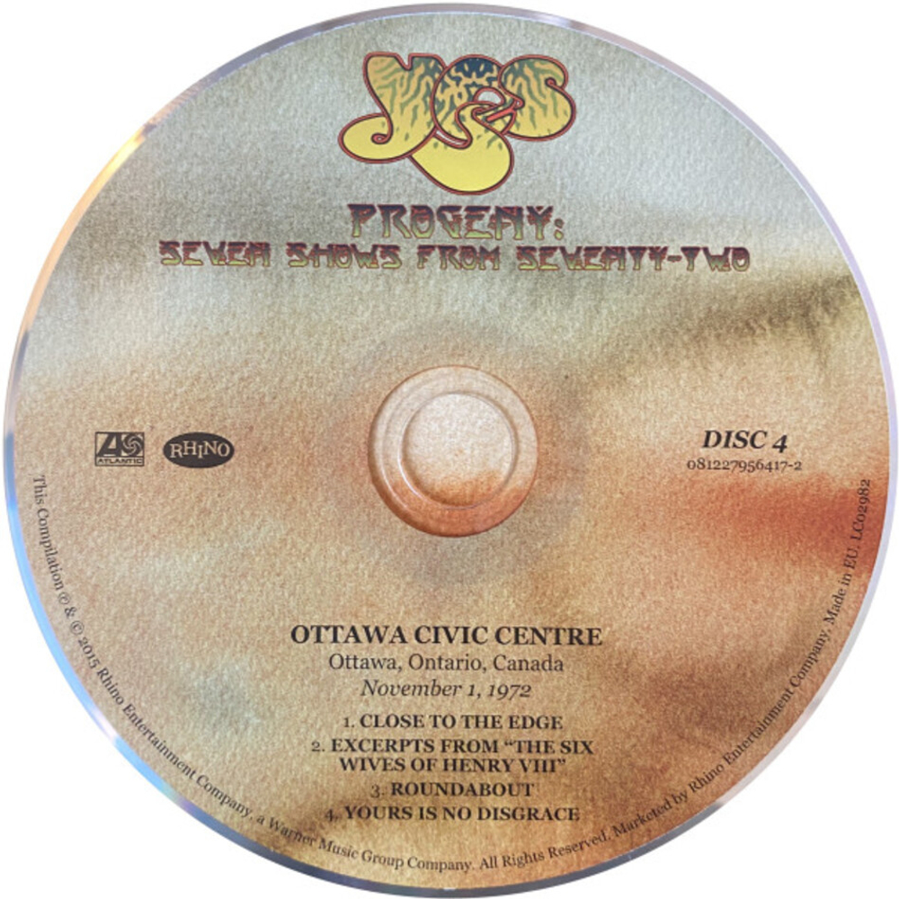 Yes / Progeny: Seven Shows From Seventy-Two (14CD)