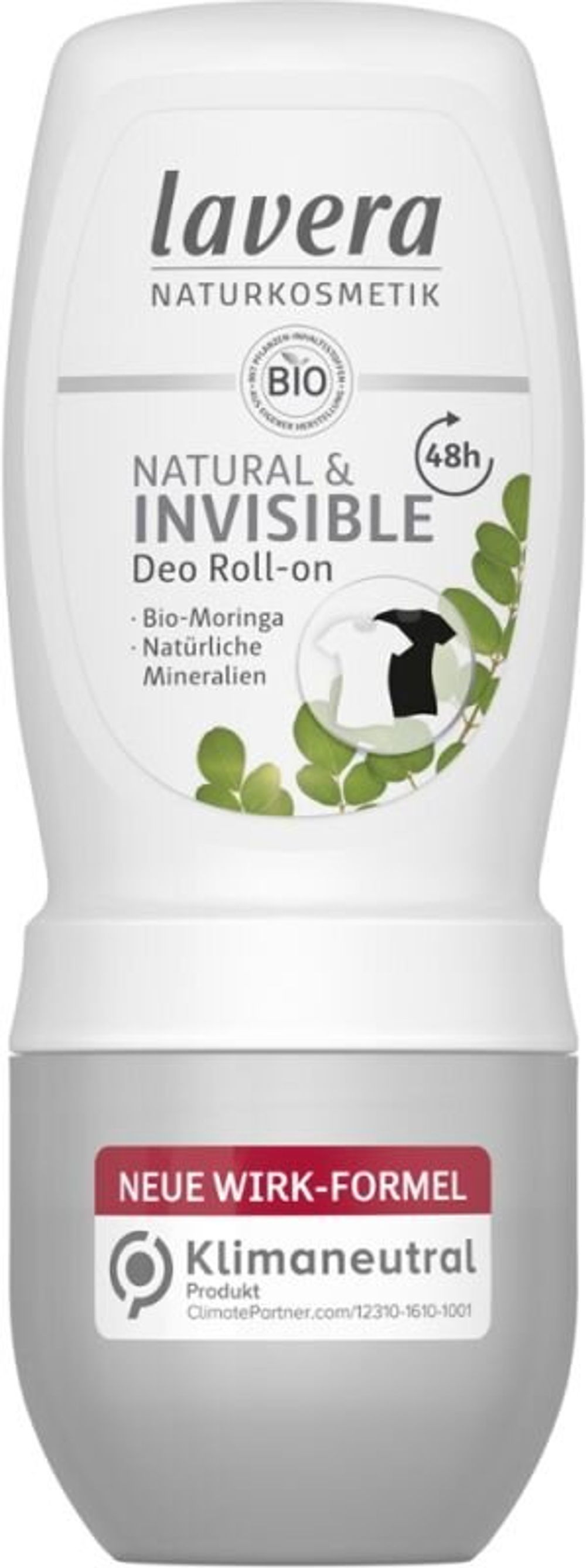 Шариковый дезодорант Natural & Invisible Lavera Naturkosmetik, 50 мл