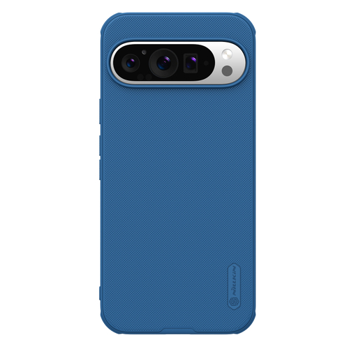Усиленный двухкомпонентный чехол синего цвета от Nillkin для Google Pixel 9 Pro XL, серия Super Frosted Shield Pro