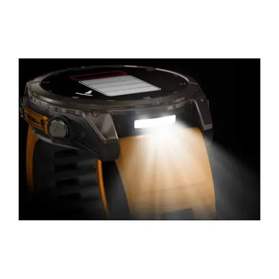 Мультиспортивные GPS часы Garmin Fenix 8X (51 mm) AMOLED, Sapphire Titanium with Spark Orange/Graphite Silicone Band 010-02905-11