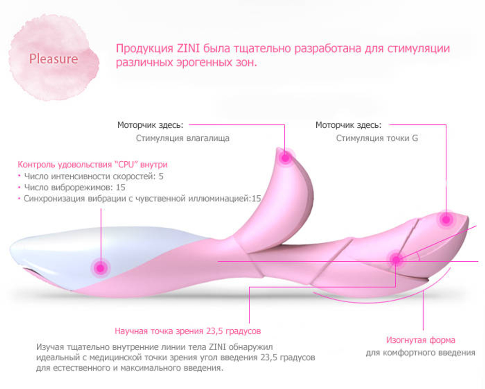 Вишневый с черным хай-тек вибратор ZINI HUA