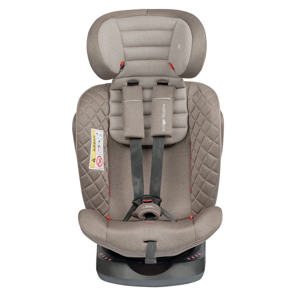 Автокресло Indigo SMART+ ISOFIX (0-36 кг) бежево-коричневый