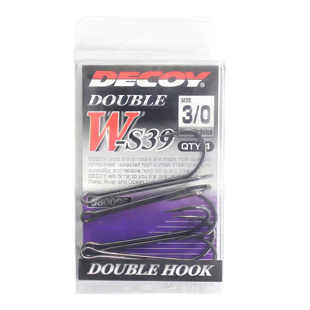 Крючок Decoy двойной W-S39 #1/0 (в упаковке 5 штук)