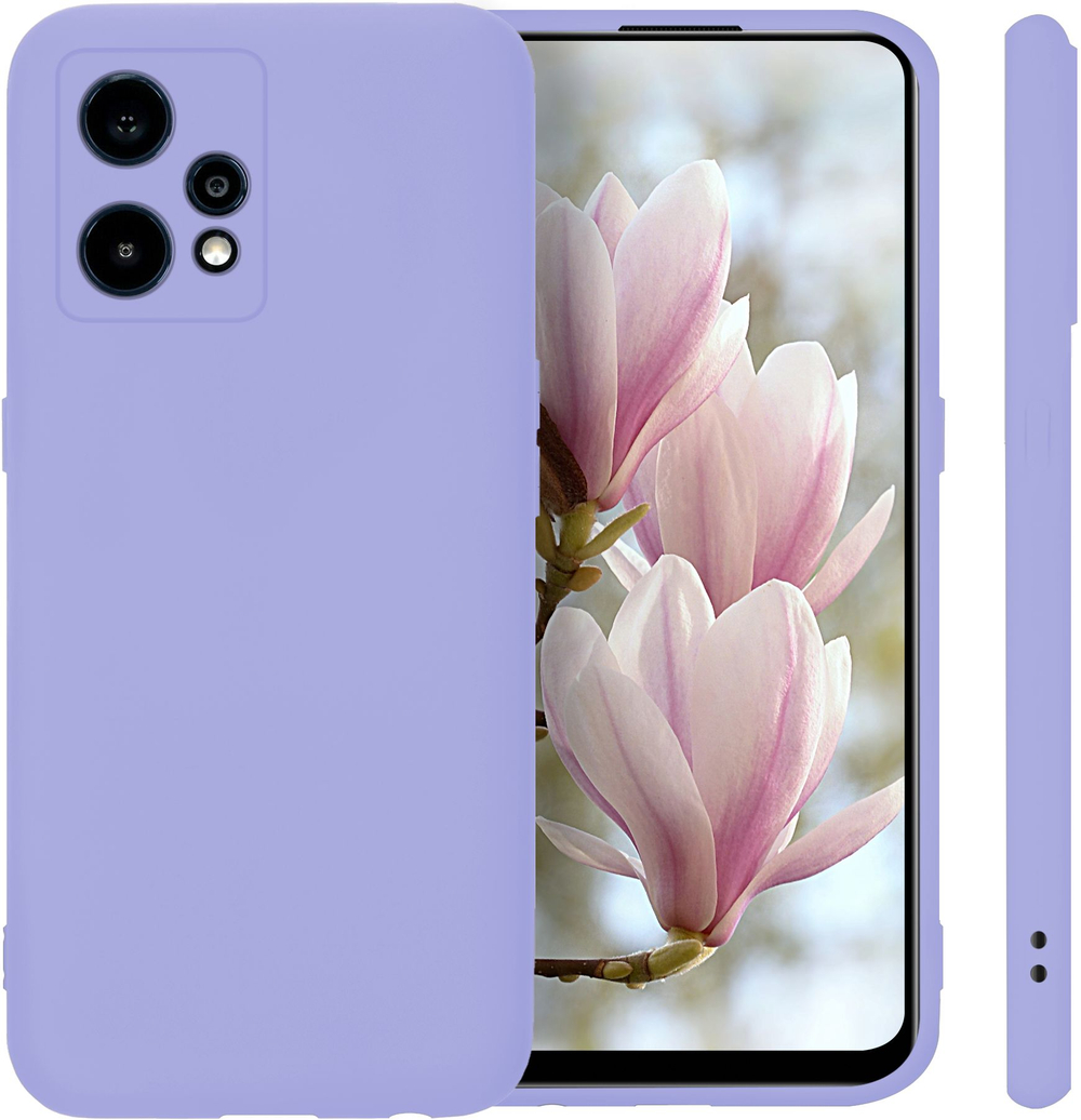 Мягкий Soft Touch чехол из силикона для REALME 9 PRO+ и 9 4G (3521) с бархатной подкладкой