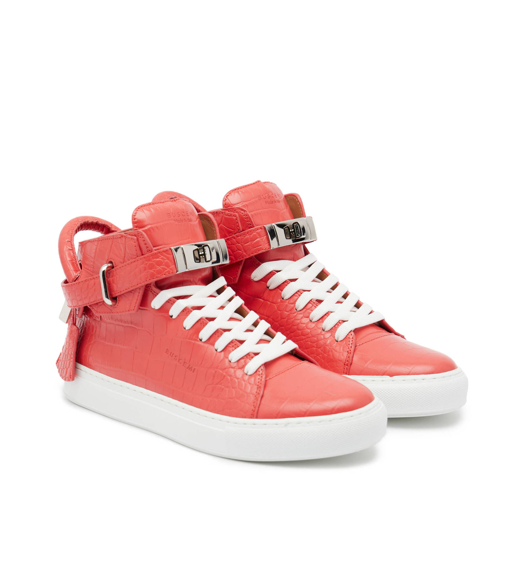 Кожаные кроссовки Buscemi - красный(BCW22703)