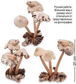Decor and Gift 50-001 Статуэтка «Лягушка на грибе» 20 см