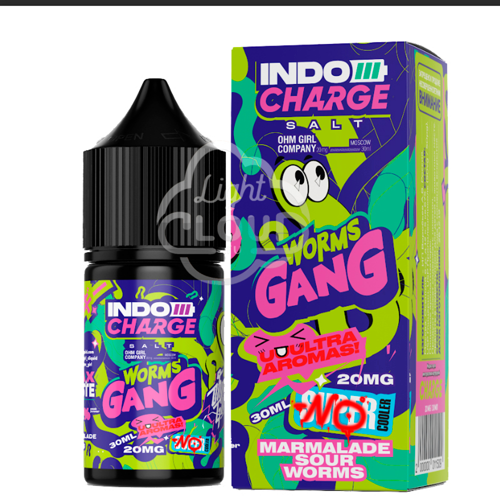 Worms Gang by Indo Charge Salt [NO Cooler] 30мл