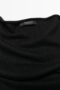 Massimo Dutti Трикотажная бандана из 100% кашемира, черный