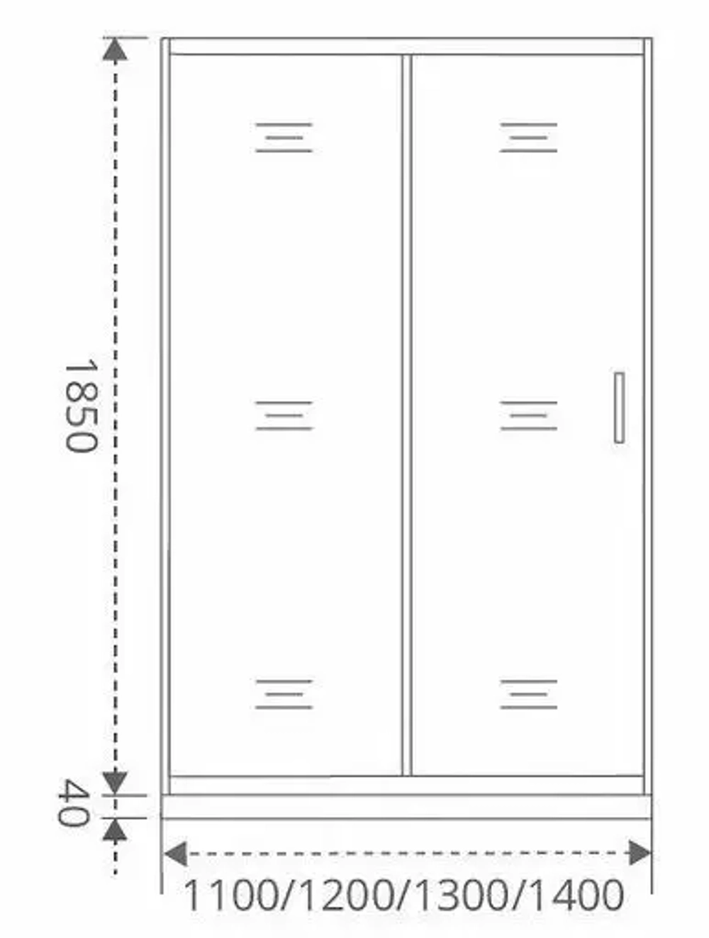 Душевая дверь в нишу Bas Latte WTW-130-C-WE 130*185 с поддоном 3см
