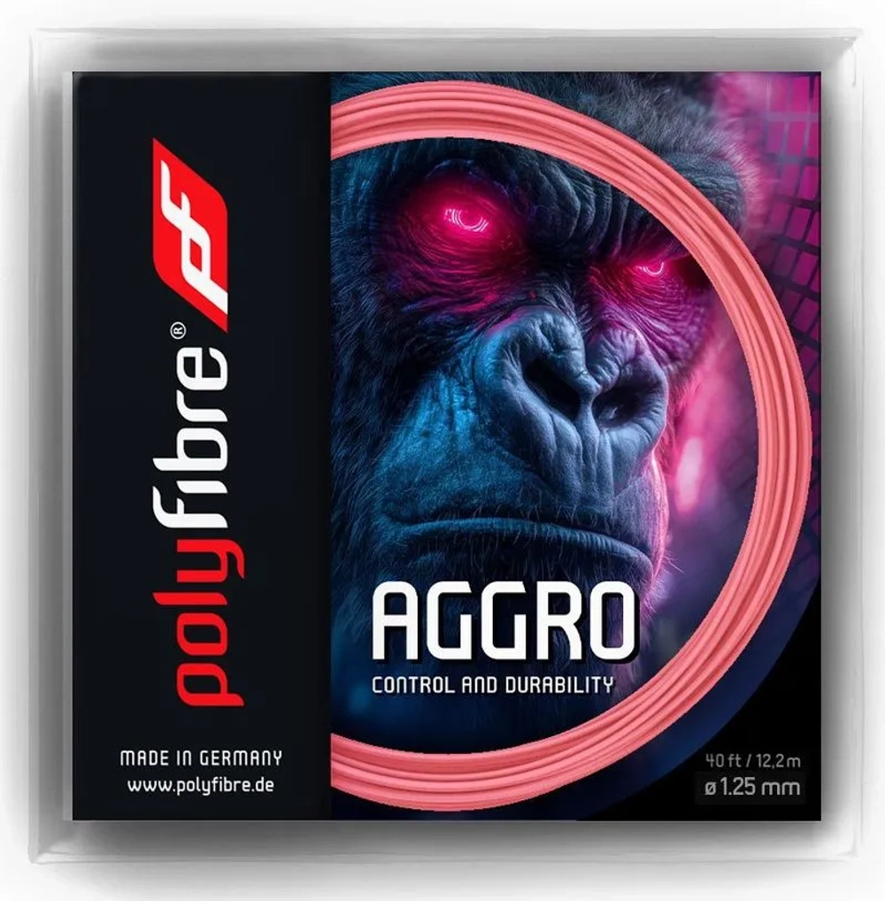 Струны теннисные Polyfibre Aggro (12,2 m) - pink