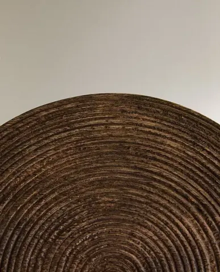 ZARA HOME КРУГЛАЯ ДЕРЕВЯННАЯ ШКАТУЛКА, КОРИЧНЕВЫЙ