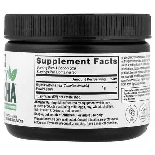 Force Factor, Mighty Matcha™, без добавок, 60 г (2,12 унции)