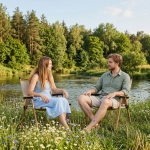 Кресло складное с подлокотниками до 100 кг SJ-0032, 55*53*78 см, цвет: бежевый, ТуристМастер