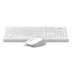 Комплект (клавиатура + мышь) A4Tech Fstyler F1010, белый/серый, USB (мембранная)