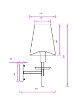 Бра Arte Lamp RICCARDO A4075AP-1BK, 1хE14