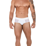 Белые мужские трусы-брифы Caspian Piping Brief (Размер: L) (Цвет: белый)