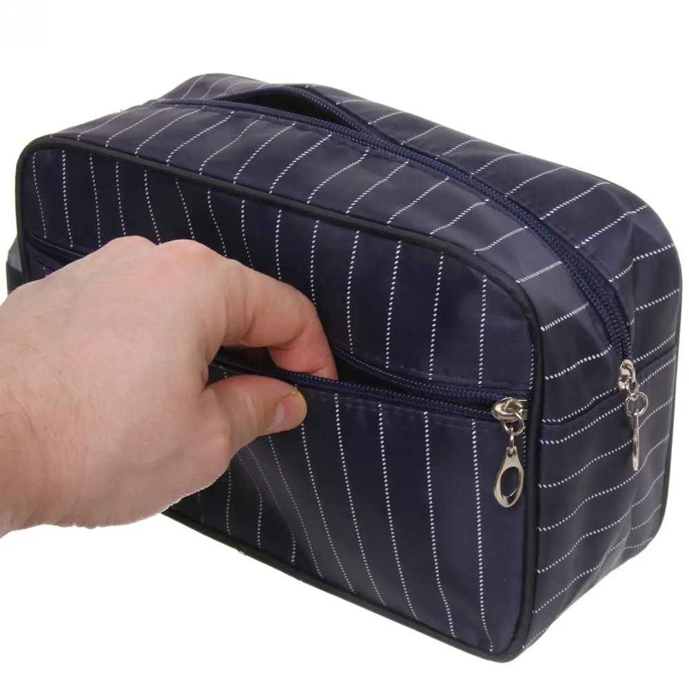 Косметичка «Classic style», цвет синий, 25*15*9см