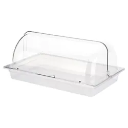 Поднос для выкладки 53*32,5*23,5 см пласт. с пласт. Roll-top крышкой SUNNEX